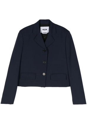 MSGM cropped jacket - Blue