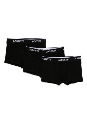 Lacoste logo-waistband boxer briefs (set of three) - Black