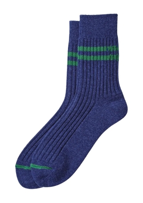 RoToTo striped ribbed socks - Blue