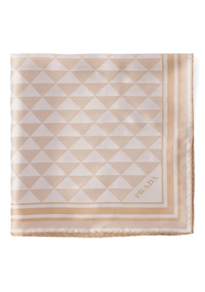 Prada printed silk scarf - Neutrals