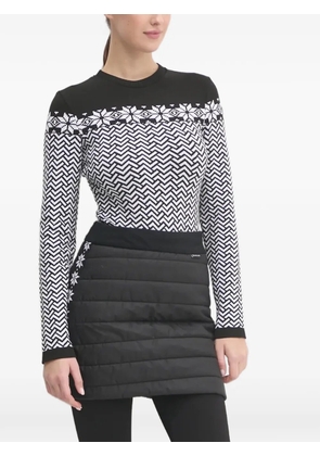 NEWLAND geometric snowflake print sweatshirt - Black