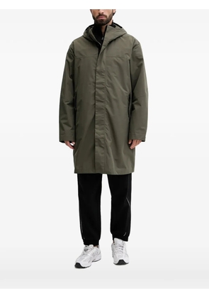 The North Face hooded logo-print coat - Green
