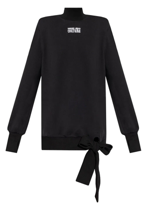 Versace Jeans Couture logo-print cotton mini dress - Black