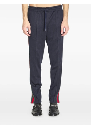 Gucci side-stripes pleat trousers - Blue