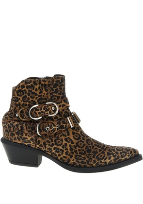 PINKO Tex 13 leopard-print ankle boots - Brown