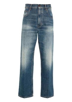 Victoria Beckham logo-patch straight jeans - Blue