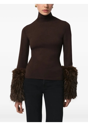 Apparis Aspen faux-fur cuff sweater - Brown