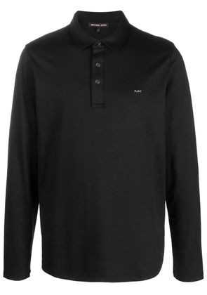 Michael Kors long-sleeve cotton polo shirt - Black