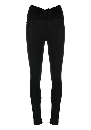 Magda Butrym floral-appliqué leggings - Black