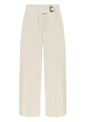 Versace Jeans Couture baroque buckle trousers - White