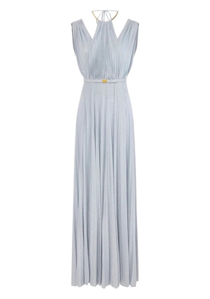 Elisabetta Franchi lurex-detail gown - Blue