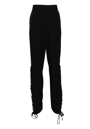 Jean Paul Gaultier lace-up wool trousers - Black