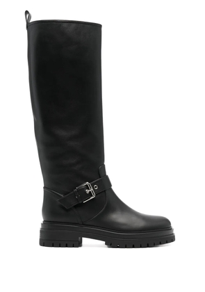 Gianvito Rossi buckled leather boots - Black