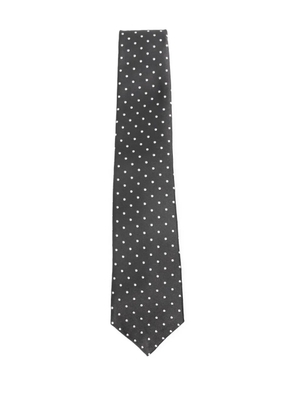 Kiton polka-dot silk tie - Black