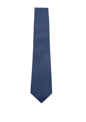 Kiton Polka-Dot Silk Tie - Blue
