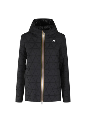 K-Way Madlaine quilted hooded jacket - Black