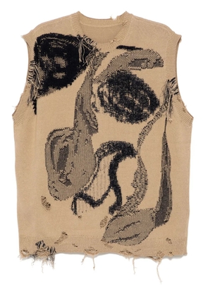 JNBY oversize sweater vest - Brown