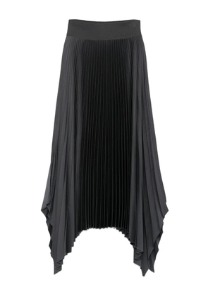 JOSEPH pleated asymmetric-hem midi skirt - Grey
