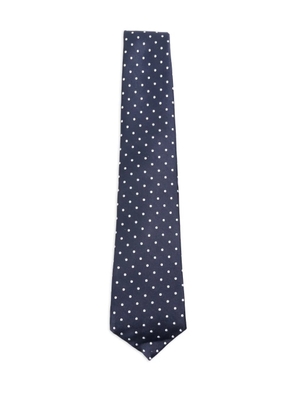 Kiton polka-dot silk tie - Blue