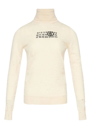 MM6 Maison Margiela Numbers-motif sweater - Neutrals