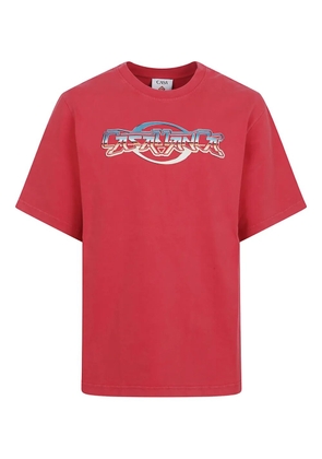 Casablanca logo-print cotton T-shirt - Red