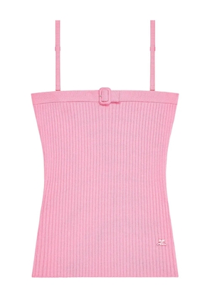 Courrèges buckle rib top - Pink