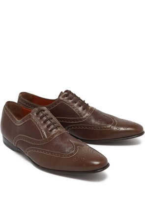 Santoni leather Oxford shoes - Brown