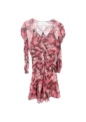 IRO floral-print ruched mini dress - Pink