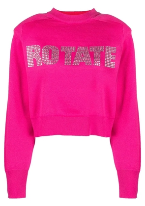 ROTATE BIRGER CHRISTENSEN Shandy rhinestone-embellished jumper - Pink