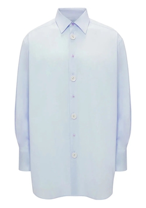 JW Anderson Anchor-embroidered cotton shirt - Blue