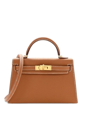 Hermès Pre-Owned 2024 mini Gold Kelly Sellier Epsom tote bag - Brown