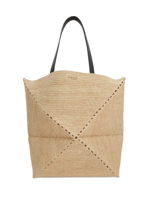 LOEWE woven straw tote bag - Brown
