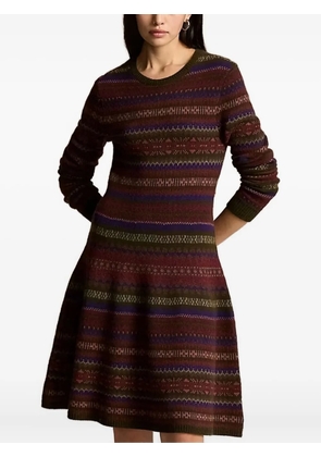 Polo Ralph Lauren Fair isle-pattern midi dress - Green