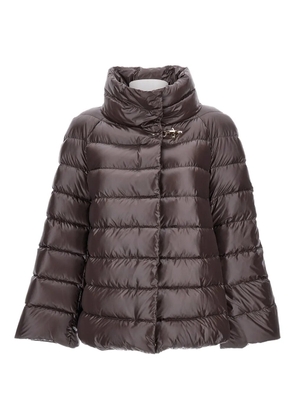 Fay high-collar quilted coat - Brown