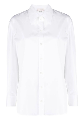 Alexander McQueen long-sleeved cotton shirt - White