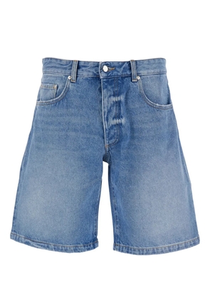 ICON DENIM logo-patch denim shorts - Blue