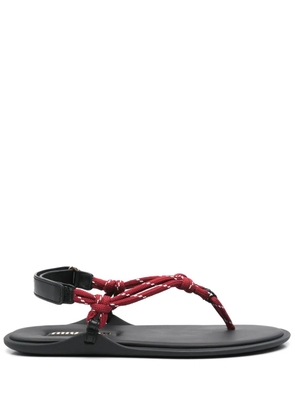 Miu Miu cord-strap sandals - Red