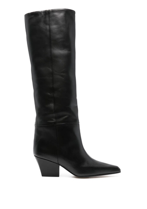 Paris Texas knee-high leather boots - Black