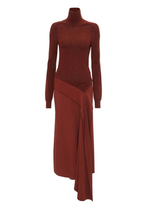 Victoria Beckham draped-detail high-neck maxi dress - Orange
