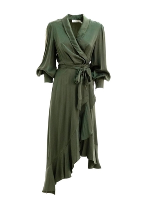 ZIMMERMANN ruffled wrap dress - Green