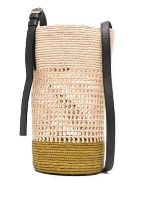 KHAITE small Billie woven bucket bag - Neutrals