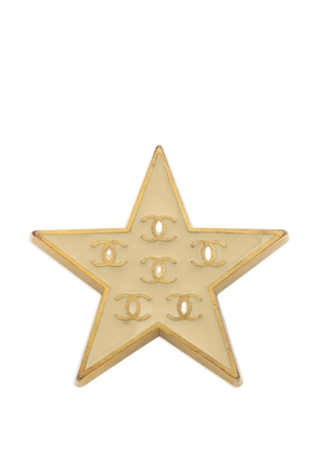 CHANEL Pre-Owned 1986-1988 star coco brooch - Gold
