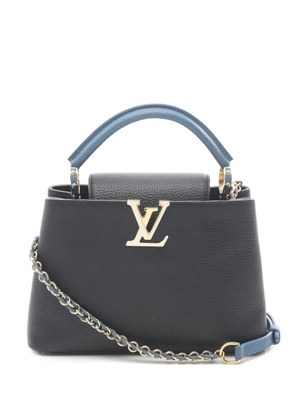 Louis Vuitton Pre-Owned BB Capucines logo-plaque leather cross body bag - Black