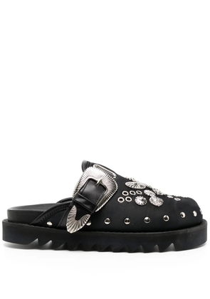 Toga eyelet-detail mules - Black