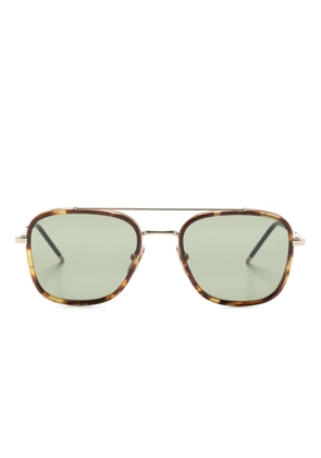 Thom Browne Eyewear tortoiseshell-detailed pilot-frame sunglasses
