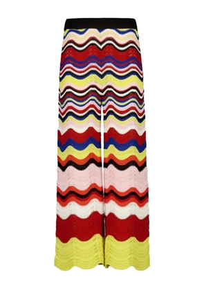 La DoubleJ chevron-knit trousers - Yellow