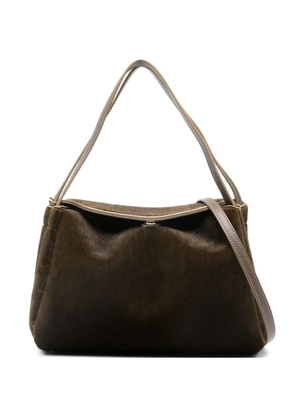 Themoirè panelled tote bag - Green