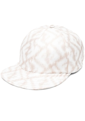 FENDI FF logo-print silk baseball cap - Neutrals