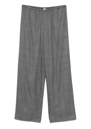 TOTEME monogram flannel trousers - Grey