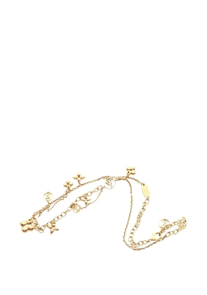 Louis Vuitton Pre-Owned 2019 flower logo motif necklace - Gold